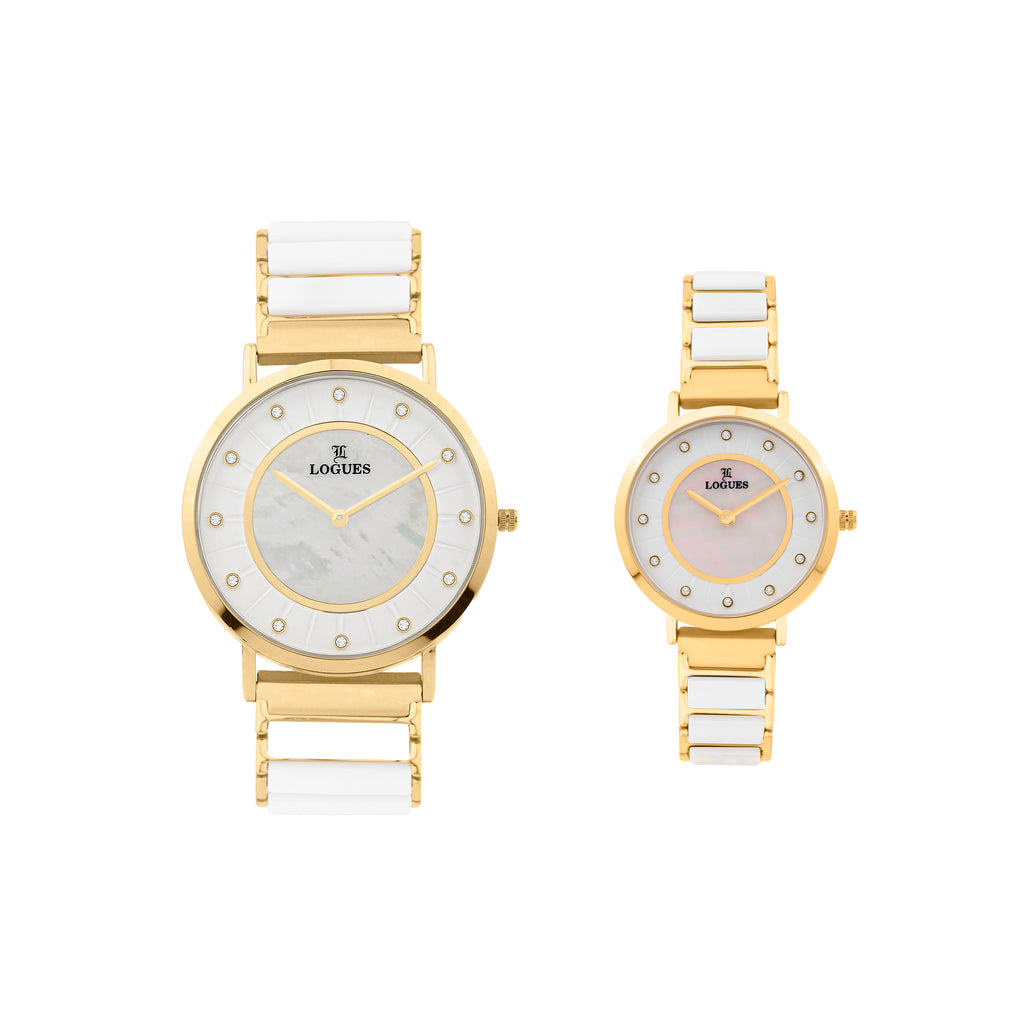 Logues Couple Analog Watch Set for Him & Her | P 3533 YAC-16