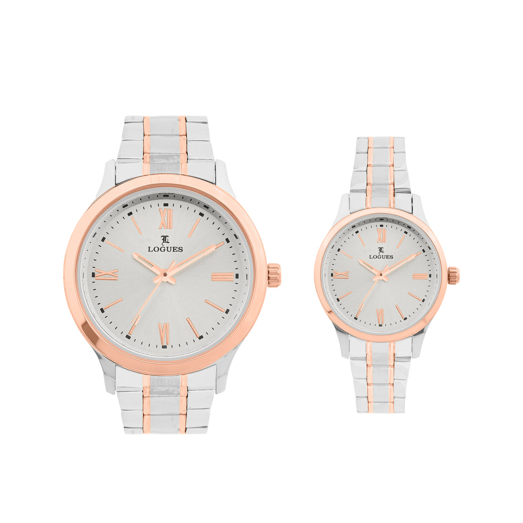 Logues Couple Analog Watch Set for Him & Her | P 3535 BWM-02