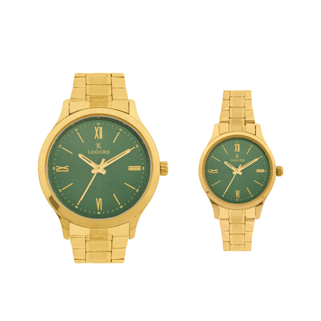 Logues Couple Analog Watch Set for Him & Her | P 3535 YM-10