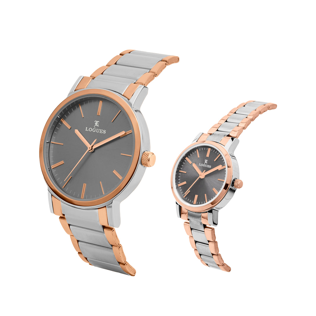 image Logues Couple Analog Watch Set for Him & Her | P 3534 BWM-27