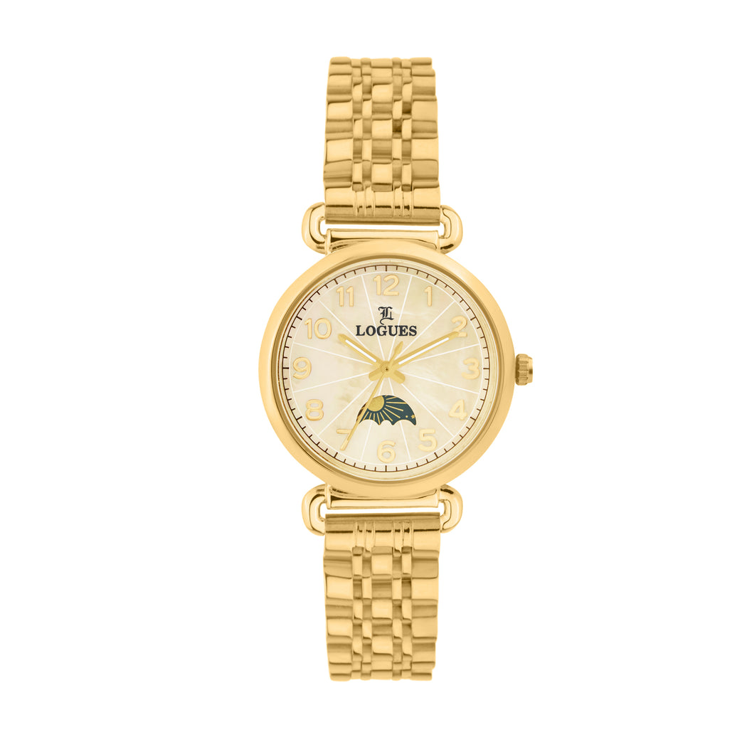 Logues Analog Date Watch for Women | L 6217 YM-02