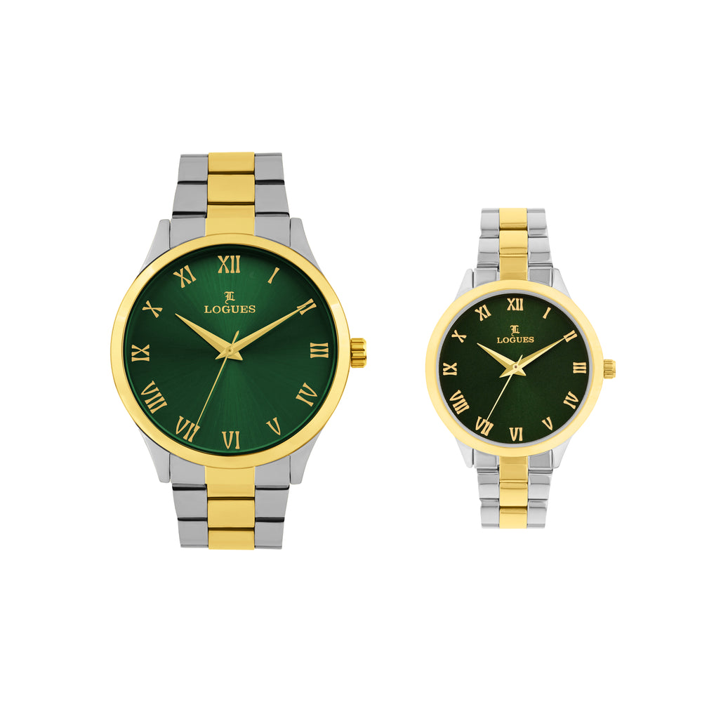 Logues Couple Analog Watch Set for Him & Her | P 3532 BM-10