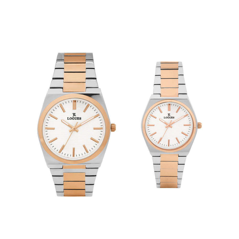 Logues Couple Analog Watch Set for Him & Her | P 3536 BWM-02