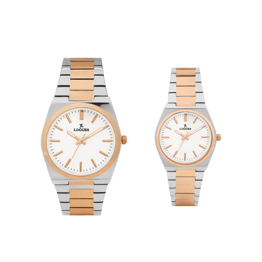 Logues Couple Analog Watch Set for Him & Her | P 3536 BWM-02