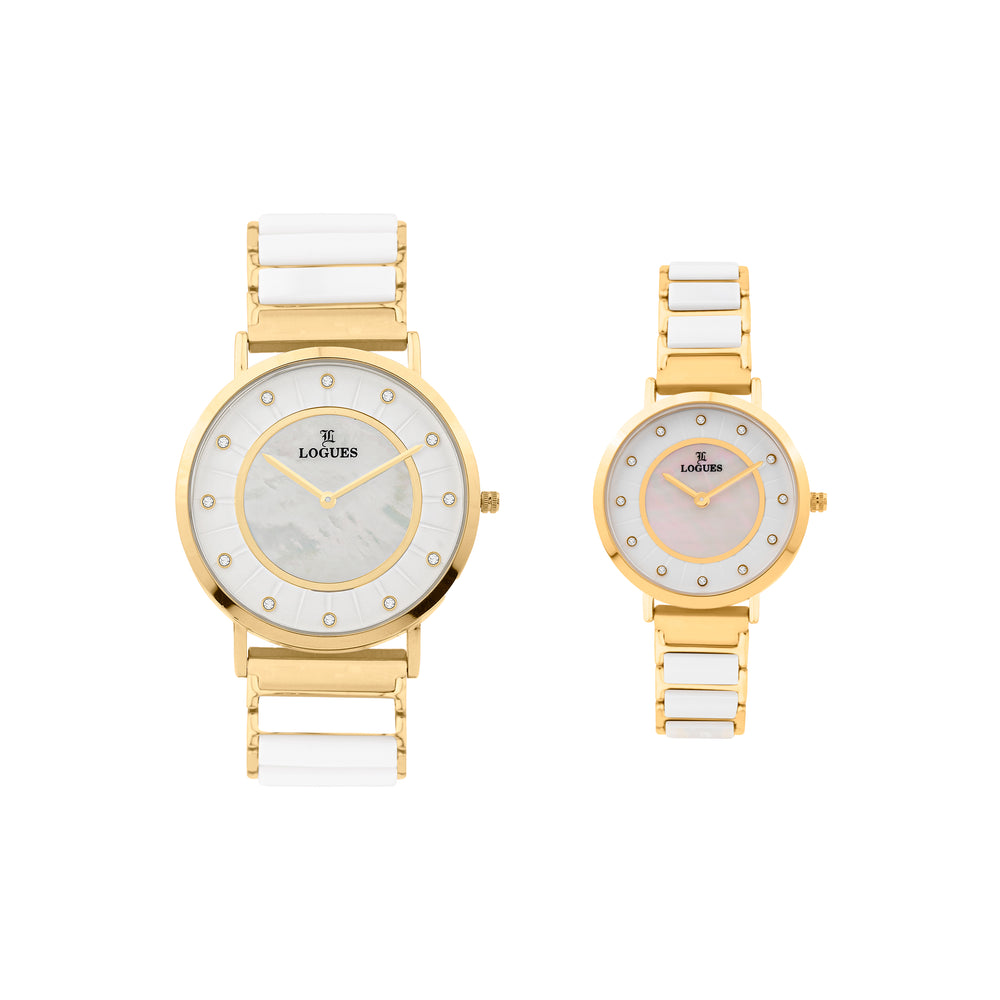 Logues Couple Analog Watch Set for Him & Her | P 3533 YAC-16