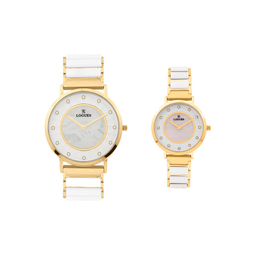 Logues Couple Analog Watch Set for Him & Her | P 3533 YAC-16