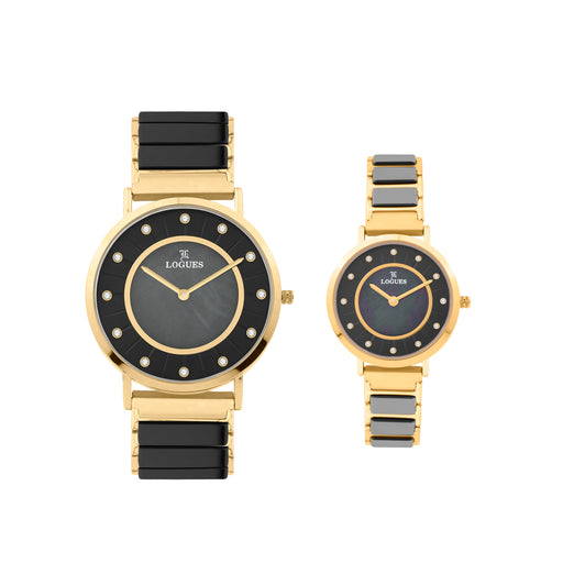 Logues Couple Analog Watch Set for Him & Her | P 3533 YNC-03