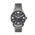 Logues | G 4205 QM-27 Logues Quartz Analogue Grey Dial Grey Metal Strap Watch For Men