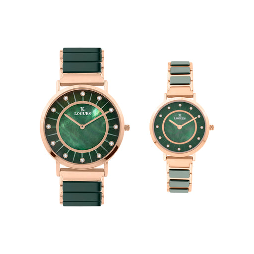 Logues Couple Analog Watch Set for Him & Her | P 3533 WGC-10