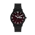 Logues men's analog watch, red dial, black metal strap, 41 mm case - G 4220 NMD-87