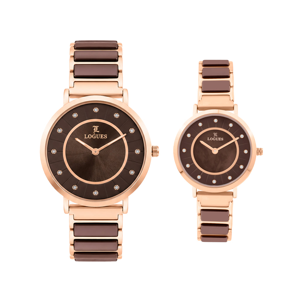 Logues Couple Analog Watch Set for Him & Her | P 3533 WBC-05