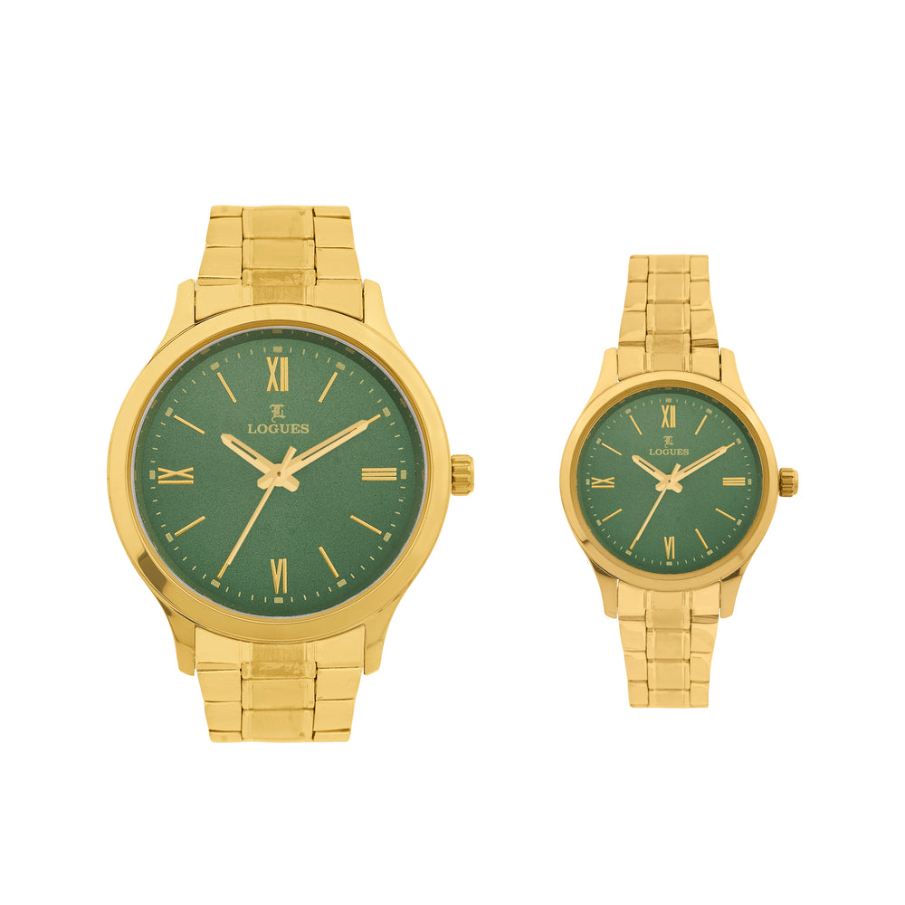 Logues Couple Analog Watch Set for Him & Her | P 3535 YM-10