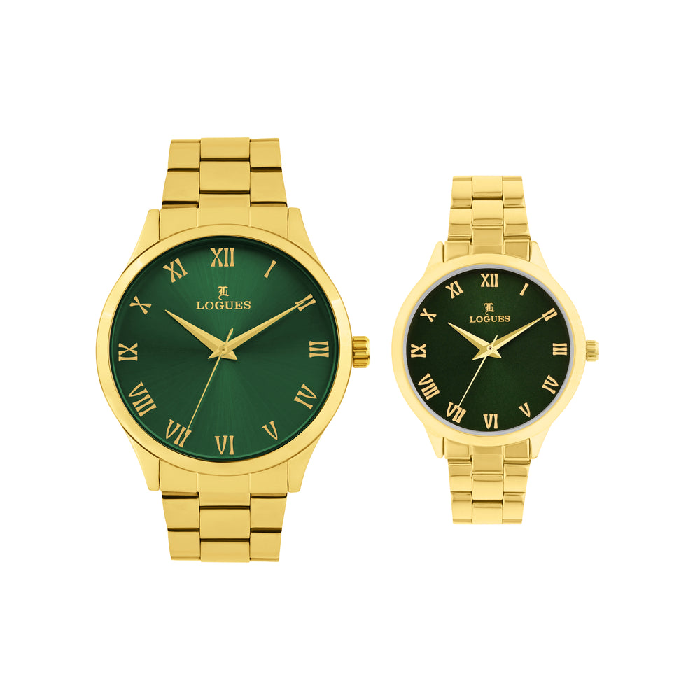 Logues Couple Analog Watch Set for Him & Her | P 3532 YM-10