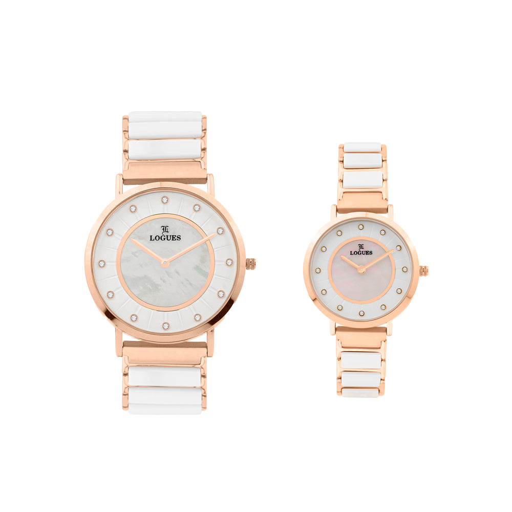 Logues Couple Analog Watch Set for Him & Her | P 3533 WAC-16