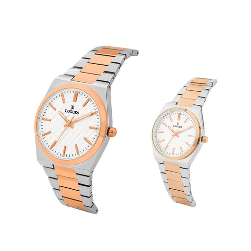 Logues Couple Analog Watch Set for Him & Her | P 3536 BWM-02