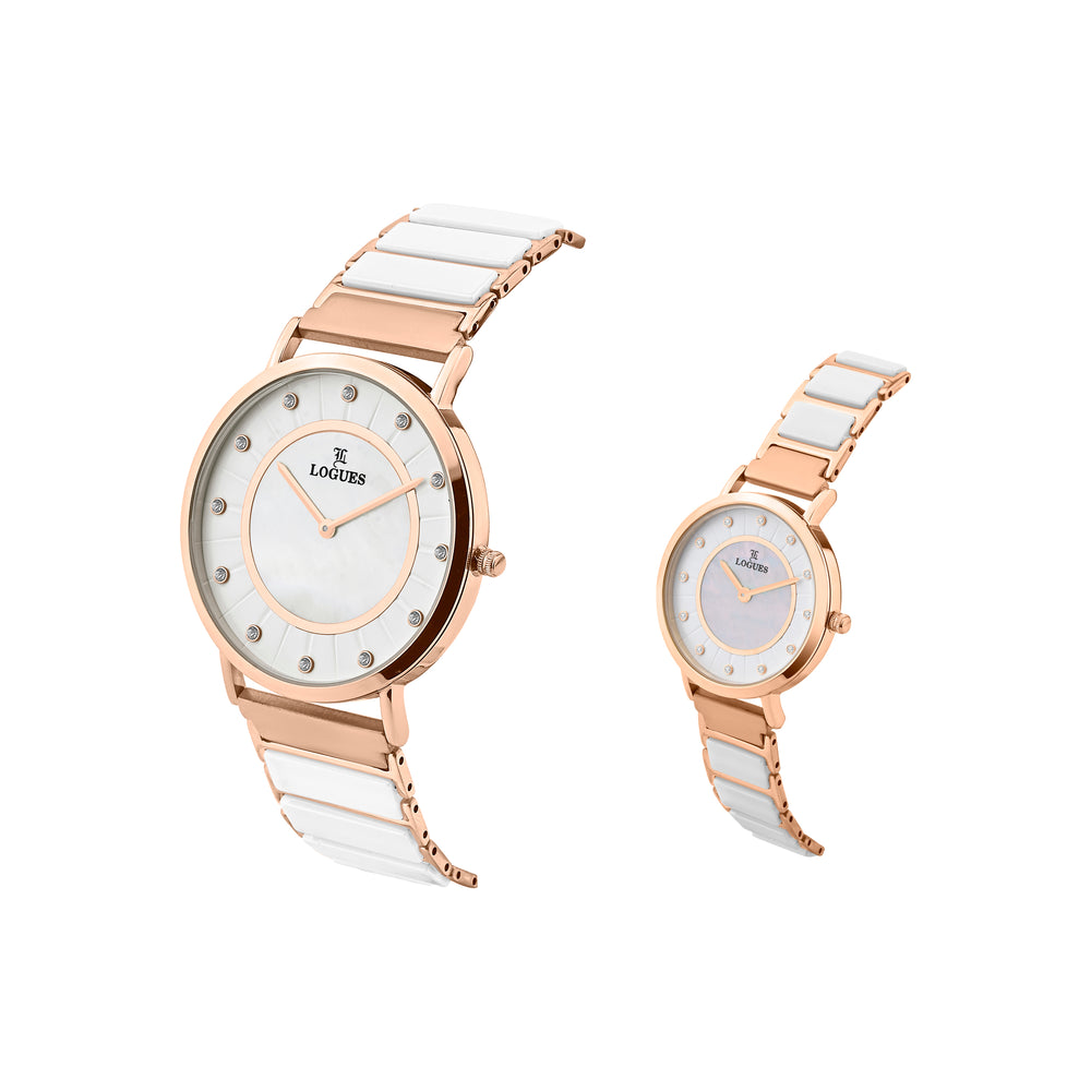 Logues Couple Analog Watch Set for Him & Her | P 3533 WAC-16