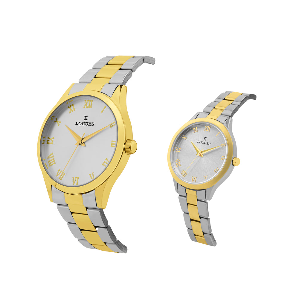 Logues Couple Analog Watch Set for Him & Her | P 3532 BM-02