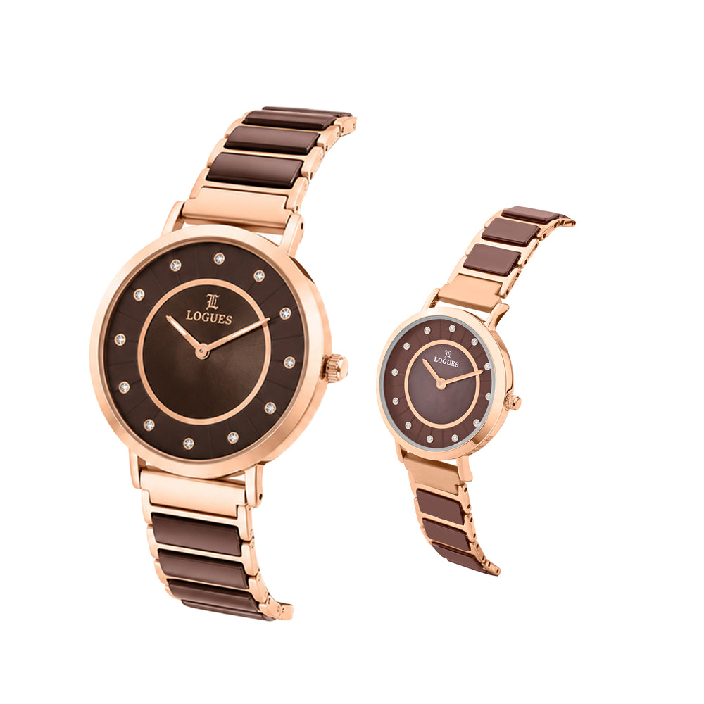 Logues Couple Analog Watch Set for Him & Her | P 3533 WBC-05