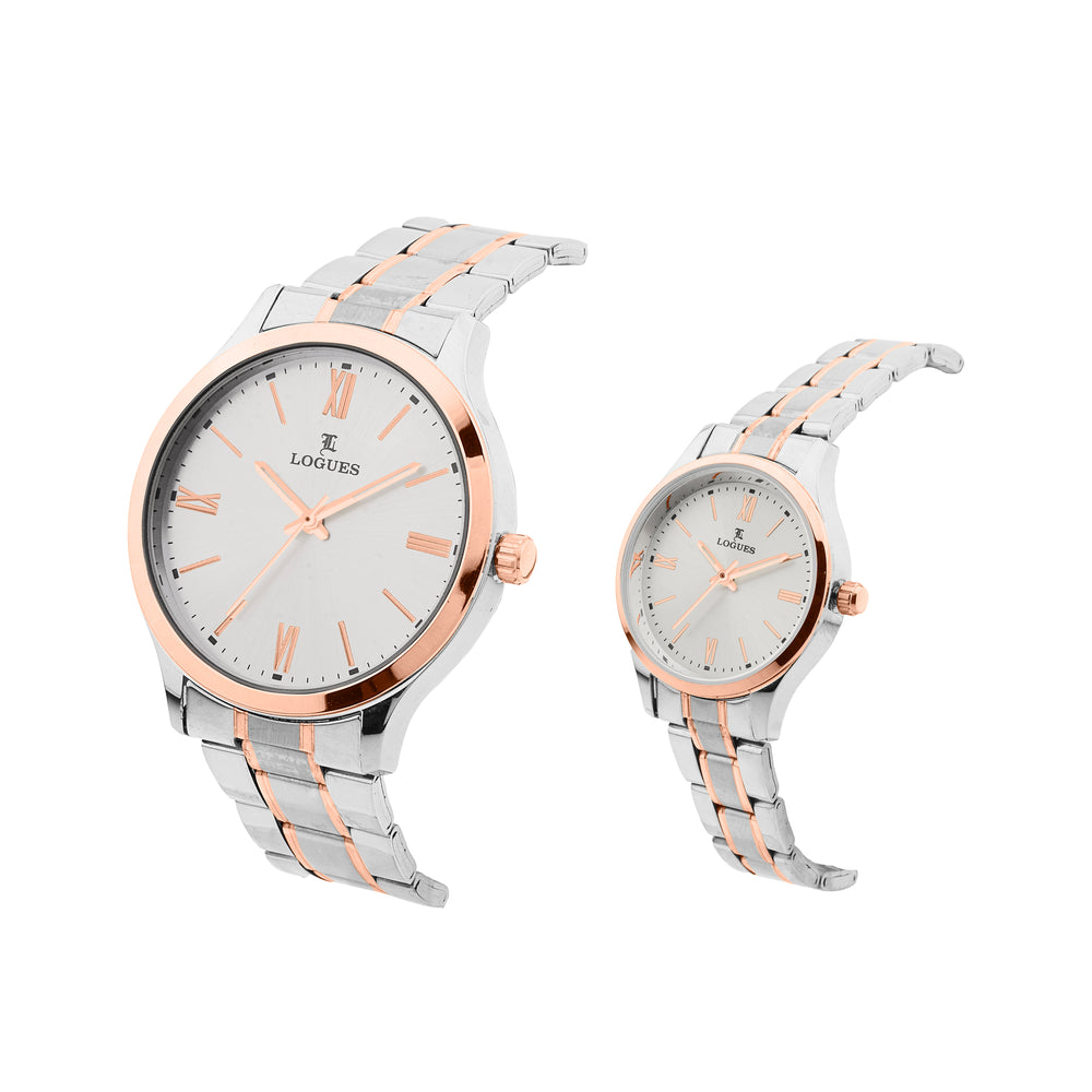 Logues Couple Analog Watch Set for Him & Her | P 3535 BWM-02