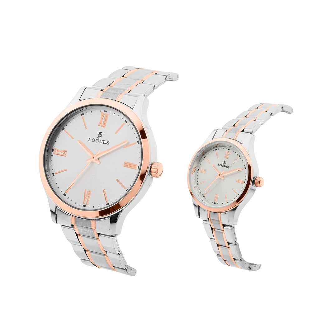 image Logues Couple Analog Watch Set for Him & Her | P 3535 BWM-02