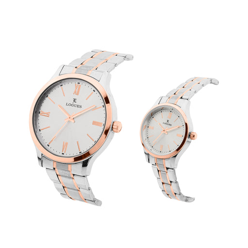 Logues Couple Analog Watch Set for Him & Her | P 3535 BWM-02