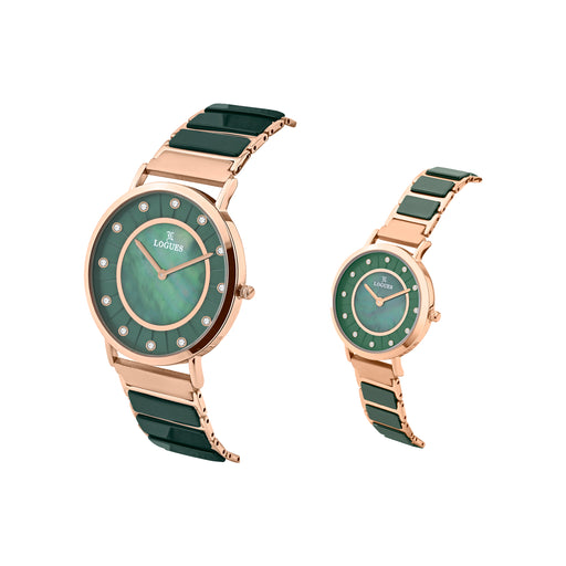 Logues Couple Analog Watch Set for Him & Her | P 3533 WGC-10