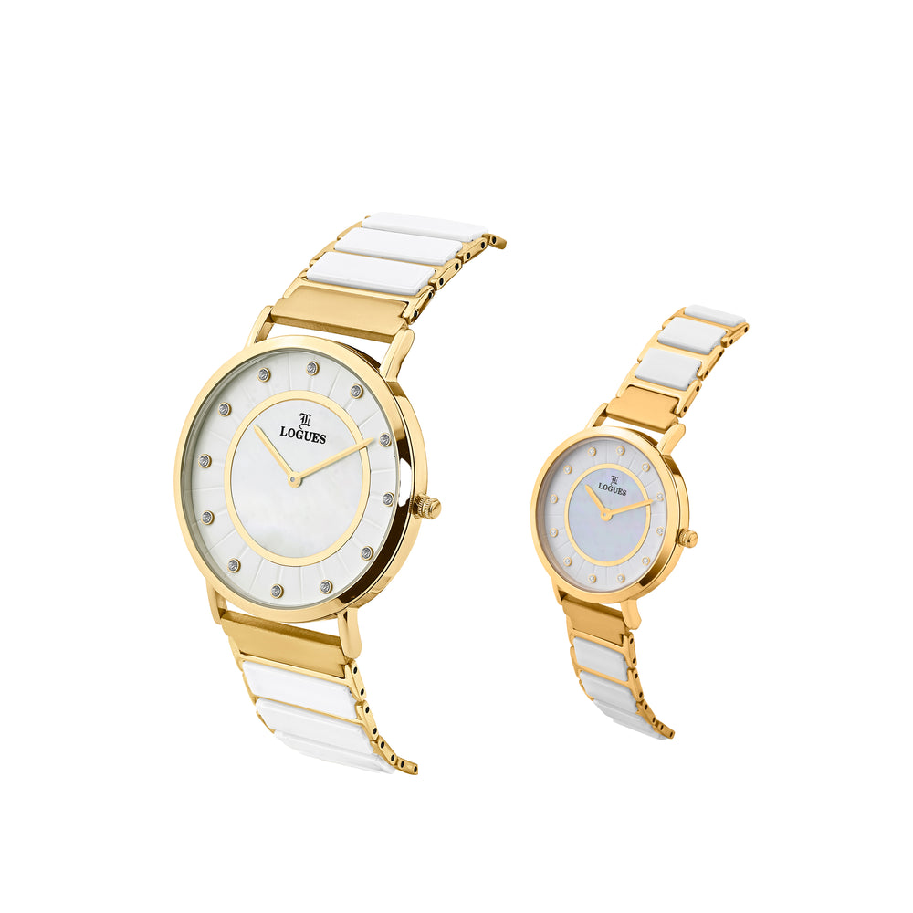 Logues Couple Analog Watch Set for Him & Her | P 3533 YAC-16