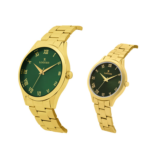 Logues Couple Analog Watch Set for Him & Her | P 3532 YM-10