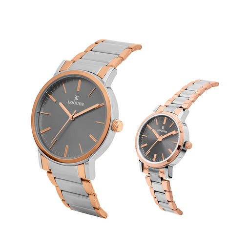 Logues Couple Analog Watch Set for Him & Her | P 3534 BWM-27