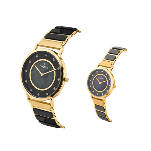 Logues Couple Analog Watch Set for Him & Her | P 3533 YNC-03