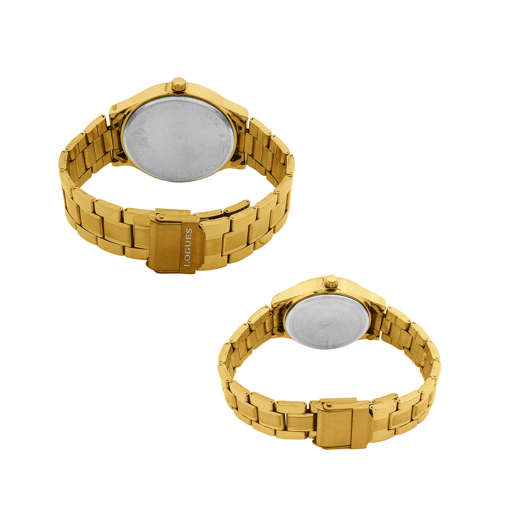 Logues Couple Analog Watch Set for Him & Her | P 3535 YM-10