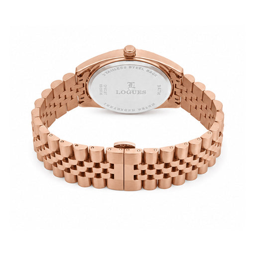 Logues men's analog watch, rose dial, rose gold metal strap, 41 mm case - G 4167 WMD-06 (view 3)
