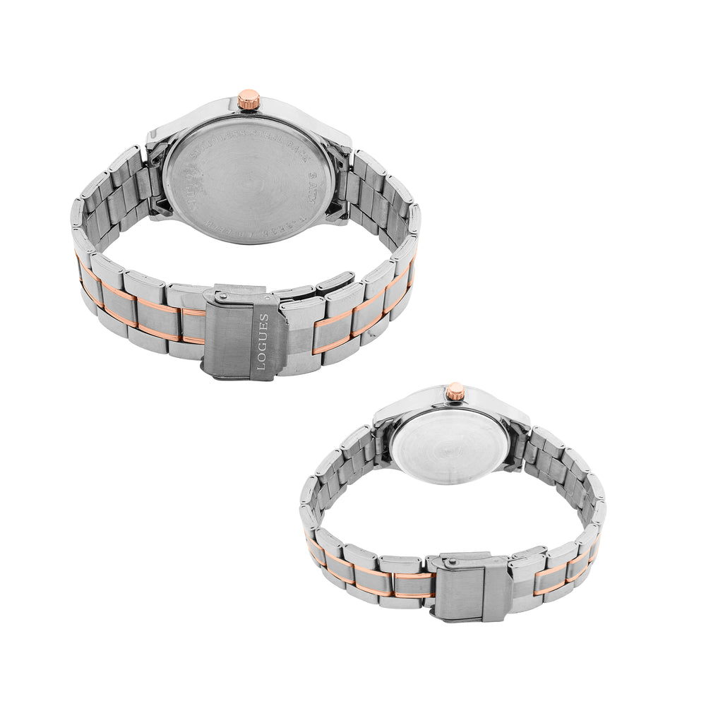 Logues Couple Analog Watch Set for Him & Her | P 3535 BWM-02