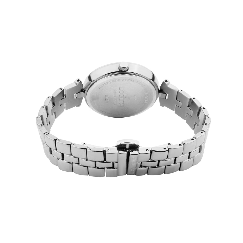 Logues | L 6275 SM-12 Logues Quartz Analogue Blue Dial Steel Metal Strap Watch For Women