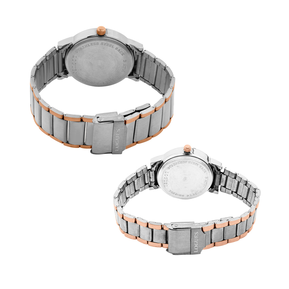 Logues Couple Analog Watch Set for Him & Her | P 3534 BWM-27