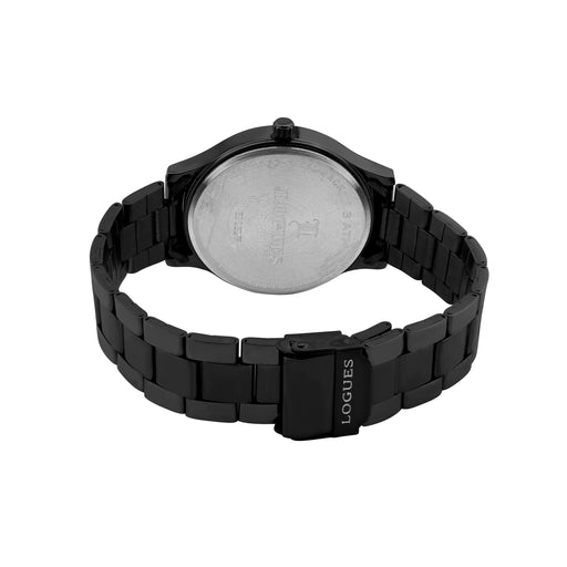 Logues men's analog watch, black dial, black metal strap, 41 mm case - G 4220 NMD-03 (view 3)