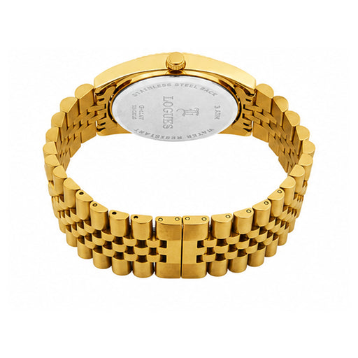 Logues men's analog watch, green dial, gold metal strap, 41 mm case - G 4167 YMD-10 (view 3)