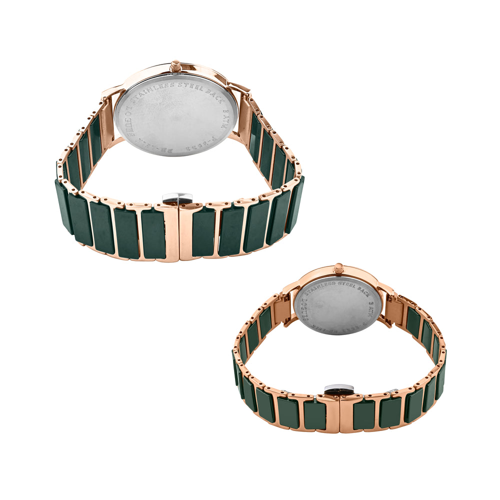 Logues Couple Analog Watch Set for Him & Her | P 3533 WGC-10