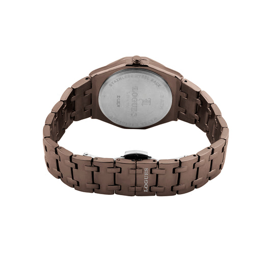 Logues | L 6274 CM-05 Logues Quartz Analogue Brown Dial Brown Metal Strap Watch For Women