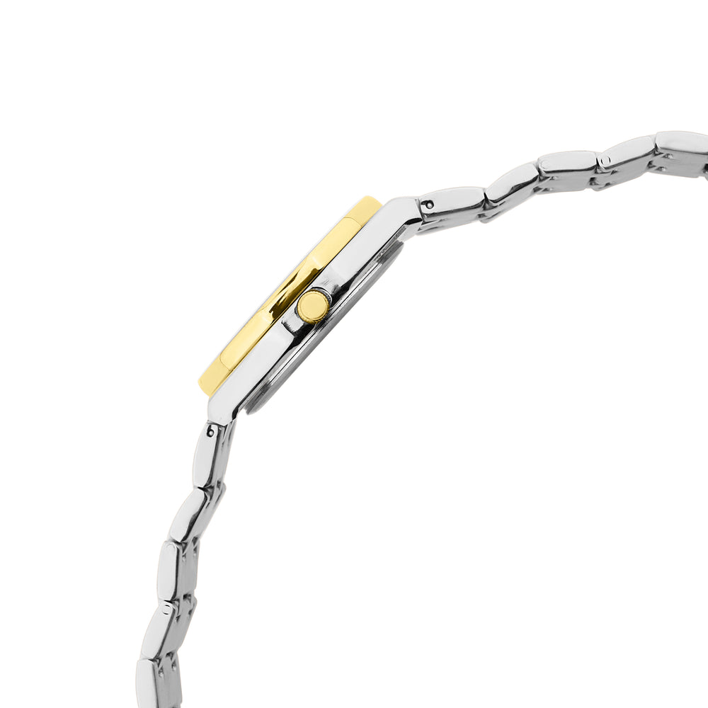 Logues | L 6274 BM-02 Logues Quartz Analogue Silver Dial Steel Gold Metal Strap Watch For Women