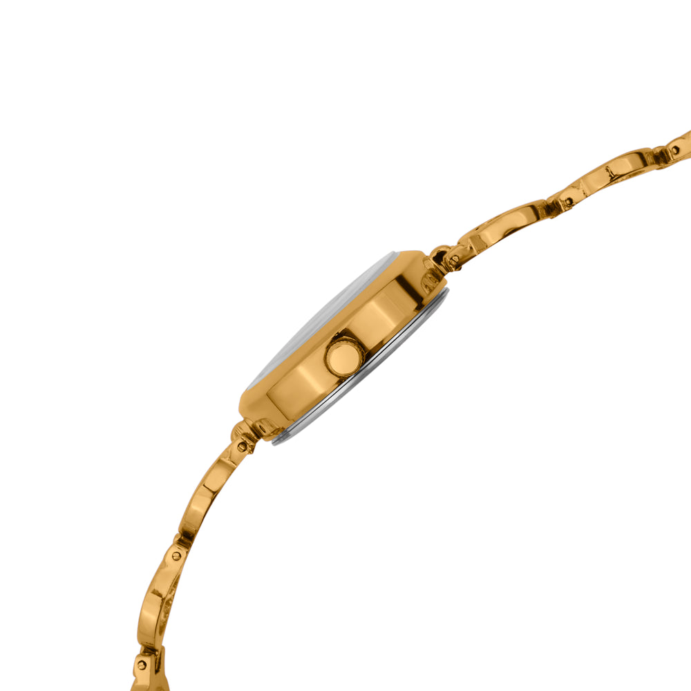 Logues | L 6251 YM-10 Logues Quartz Analogue Green Dial Gold Metal Strap Watch For Women