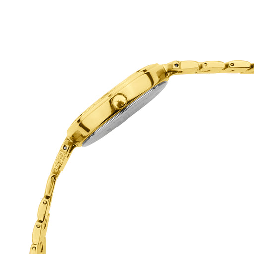 Logues | L 6275 YM-13 Logues Quartz Analogue Gold Dial Gold Metal Strap Watch For Women