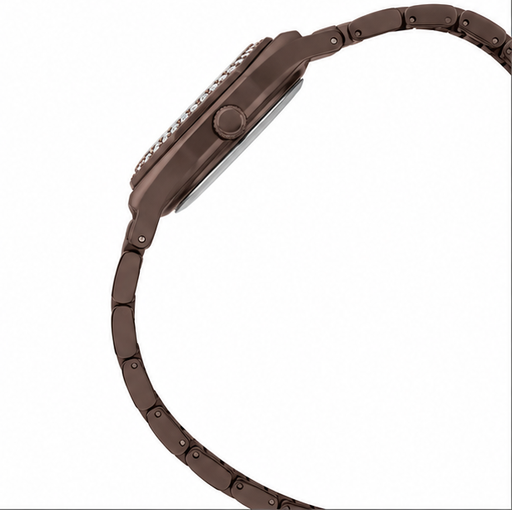 Logues | L 6232 CM-05 Logues Quartz Analogue Brown Dial Brown Metal Strap Watch For Women