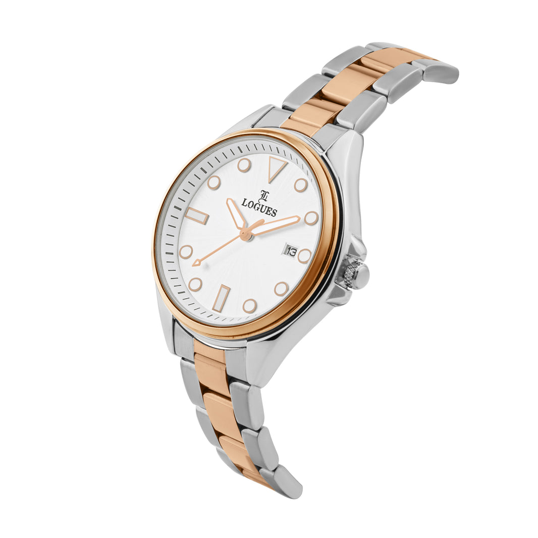 image Logues Analog Date Watch for Women | L 6218 BWMD-02
